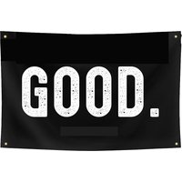 Gold Trident Good Gym Flag Banner - Inspire Discipline & Motivation, Perfect for Home Gym, Dorm, Garage 3x5FT