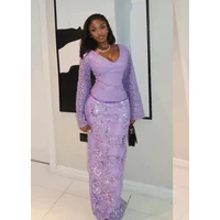Elegant African Lace Applique Wedding Dress Cultural Gown Long Sleeve Mermaid Aso Ebi Dress Evening Gowns 2026
