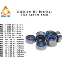 10pcs 3x6x2.5 mm MR63 2RS Blue Seals RC Toys Ball Bearing MR63RS L630 3*6*2.5 Air Tools Bearing MR83 MR84 MR105 MR106 MR115 RS