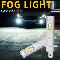 2Pcs H1 LED Fog Light Bulbs LED Fog Running Light Bulb 8SMD Super Bright 6000K White DRL Driving Lamp Plug and Play