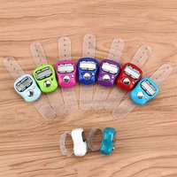 4PCS Mini Electronic Finger Counter Hand Tally Clicker Counter Ring Digital Counters Knitting Row Counter Stroke Contador