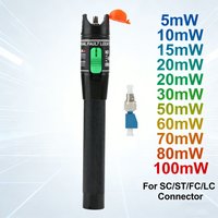 Fiber Pointer Fiber Optic Test Tool Visual Fault Locator With Adapter 5/10/15/20/30/50/60/70/80/100KM SC/FC/ST/LC For FTTH