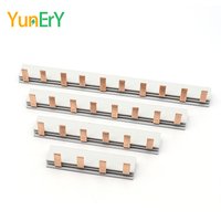 1/2/3P Pin Type Busbar 4-18 Way Copper Bar Terminal Block For MCB DZ47 Air Switch Connector 63A Circuit Breaker Connector