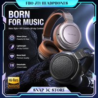 FIIO JT1 Wired HIFI Monitor Headphones 50mm Dynamic Driver Lossless Sound Studio Over Ear Headset with Microphone HiFi Sound