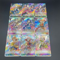9PCS/Set WS DIY Self-made BanG Dream! Collection Card Girls Band Member Limited Edition Signed Art Card Refractive Color Flash