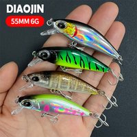 6g Japanese Design Sinking Minnow Fishing Lure 55mm Isca Wobbler Artificial Plastic Hard Bait Crankbait Carp Fishing Supplies