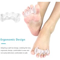 2Pcs Thumb Orthopedic Pad Overlapping Hammer Foot Corrector Silicone Toe Separator Three-hole Valgus
