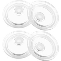 4pcs 16oz Mason Jar Straw Lid Reusable Tumbler Lid Sealing Covers With Straw Hole Jar Water Mug Lids Milk Tea Cup Covers