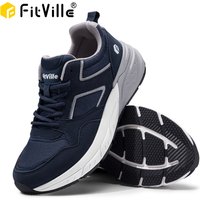 FitVille Newest Running Shoes for Men Wide Width Sneakers with Arch Support for Flat Feet Heel Pain Relief Plantar Fasciitis