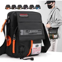 Waterproof Oxford Sling Bag Men Anti-Theft Crossbody Messenger Multi-Pocket Phone Pouch Daily Commute Travel Small Zipper Should