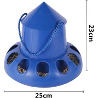 1Pcs 11 Holes Poultry Pigeon Feeder Plastic 25x23cm Bird Feeding Bucket Chicken Automatic Feeder for Chicken Pigeon Budgies