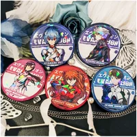 Anime NEON GENESIS EVANGELION EVA Ayanami Rei Asuka Figure Theme Tinplate Badge Brooch Model Toys Cosplay Props Birthday Gifts