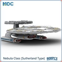 Nebula Class Sutherland Type MOC Building Blocks DIY Assemble Bricks Collection Space Display Creative Xmas Toys Gifts 808PCS