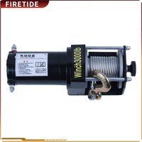 3000lbs Electric Recovery Winch Kit ATV Trailer Truck Car 12/24V Remote Control Hoist Winch Block Mud Rescue Beach Hauling Tools