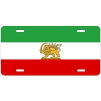 Iran Flag 1964-1980 Any Name Personalized Novelty Car License Plate Aluminum
