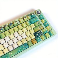 New 120Key Side-Engraved Backlit Keycaps, CHERRY Profile PBT Double Shot 5-Sublimation, Durable Oil-Proof Stylish