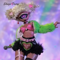 Shuga Fairy Bjd Dolls Cyclops 1/4 Dopamine Style Charming Big Eyes Fashion Lady Attractive Candy Color Toys Ball Jointed Doll