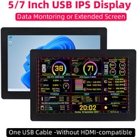 5 / 7 Inch IPS USB Secondary Screen 1024*600 ONE Cable AIDA64 Monitoring Display Support Desktop Extended LCD for Win10/11