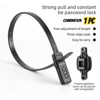 AliExpress NONE 3 Digit Password Bike Lock Stainless Steel Cable Anti-Theft Ultralight Portable for Helmet MTB Road Bike Scooter