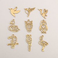 5Pcs Flying Animal Bird Charms Stainless Steel Owl/Hummingbird/Parrot Pendant DIY Necklace/Bracelet Dangle Crafts Jewelry Making