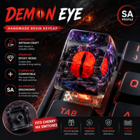 Artisan Keyboards Keycaps Evil Eye Resin Custom ESC 1U SA R1 Handmade for MX Switch Mechanical Keyboards Keycap