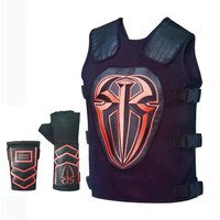 Roman Reigns Onyx Black Tactical Vest Replica and Punch Glove Costume Fan Gear American wrestling