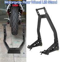 Heavy Duty Aluminum Motorcycle Front/Rear Wheel Lift Stand, Paddock Swingarm Spool Lift for Yamaha Suzuki BMW, Tire Repair Tool