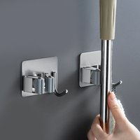 Mehrzweck-Haken, Mopp-Rack, Wandmontage, Mopp-Aufbewahrungsbox, Besenaufhänger, Haken für Badezimmer, wasserdichte Wand, selbstklebender Haken