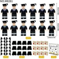 Cross-border wholesale M8281 graduate building block Renzi University graduation ceremony small particle mosaic toy bag