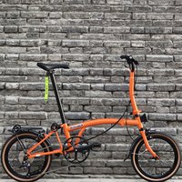 AliExpress NONE CRANSTON R9 Vitality Orange16 Inch 9 Speed C-Brake Portable 4130 CRMO Tri Fold Frame 349 Wheel Folding Bike M /S Handlebar