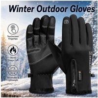 AliExpress NONE Men's Winter Cycling Gloves Touchscreen Warm Lined Black Outdoor Gloves for Skiing Cycling Hiking