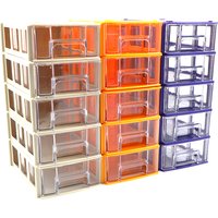 Stackable Storage Drawers, Plastic Drawers Organizer for Small Parts Screw Craft Organizer, Mini Drawer Organizer with Dividers