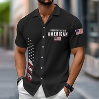 Men's US Flag Patriotic America's 250th Anniversary Button Up Shirt Short Sleeve Fashion Casual Holiday Casual Daily Summer