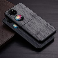 Case for Huawei P50 Pocket funda bamboo wood pattern Leather phone cover Luxury coque for huawei p50 pocket case capa