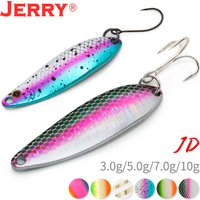 Jerry JD Artificial Spoon Lure 7g 10g Casting Metal Jigging Baits Fishing Tackle For Salmon Zander Pesca