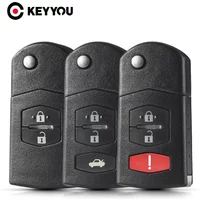 KEYYOU For Mazda 3 5 6 Key Shell 2/3 Buttons Car Remote Key Fob Case Smart Car Key Shell