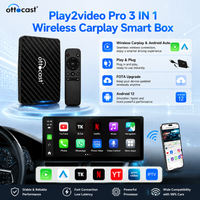 OTTOCAST Play2Video Pro Android AI Box CarPlay AI Box Android 12 FOTA-Upgrade mit integriertem YouTube Netflix IPTV Kabelgebunden zu Kabellos CarPlay Android Auto Autozubehör für 98% aller Fahrzeuge