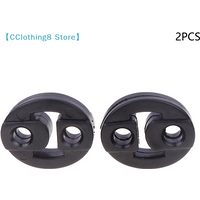 2pcs 2 Holes Car Rubber Exhaust Tail Pipe Mount Brackets Hanger Insulator Replacement Exhaust Mount Universal【AliS8】