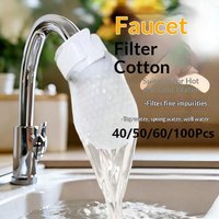 40/50/60/100Pcs Universal Disposable Faucet Filter Cotton Bags Thickened Water Purifier Sock Bags For Tap Water Well Water