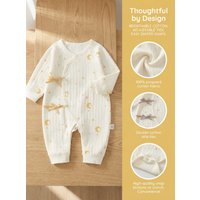 Newborn Baby Romper Cotton Long Sleeve Seamless Onesie Clothes Cute Print Spring Autumn 0-6M Infant Pajamas Jumpsuit