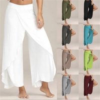 European and American Summer Women's Pants Sexy Cross Sexy Wide Leg Yoga Pants Yoga pants