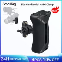 SmallRig Side Handle with NATO Clamp Aluminum Left & Right Handle Adjustable to 36mm Camera Cage Grip w Cold Shoe for Sony -5952