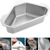 Sink Drainer Basket Stainless Steel Triangle Sink Strainer for Hanging Soap Drain Rack Faucet Corner Vegetable Washing Basket