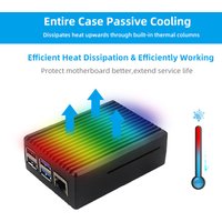 For Raspberry Pi 4 Model Aluminum Alloy Case/ Passive Cooling Shell Metal Enclosure Heat Dissipation Passive Cooling Accessories