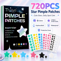 720PCS Star Blemish Patches Hydrocolloid Spot Cover Stickers Colorful Face Patches Invisible Skin Care Patch for Makeup DayNight