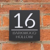 Personalized Custom Acrylic Black & White House Numbers Sign Door Address Street 3D Number Plaques Outdoor Name Decor Plate