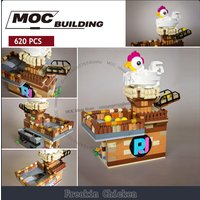 Creative Modular Freakin Chicken MOC Building Blocks DIY Assembly Technology Bricks Collection Display Toys Birthday Gifts
