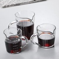 70/150ML Espresso Glass Cup Measuring Cup Milk Latte Jug Coffee Supplies Kitchen Dining & Bar Mug Drinkware Double Thick Bottom