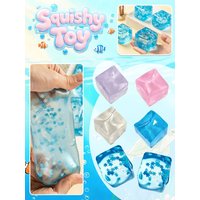 Ice Cube Squishy Toy 5.5cm Snowflake Ice Cubes Anxiety Stress Relief Squeeze Toy Soft Super Slow Rebound Adult Party Favors Gift