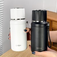1pc Stainless Steel Insulated Water Bottle 500ML/800ML with Carry Handle Lid, Direct Drink Sports Mug for Outdoor & Couples